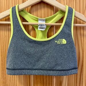 The North Face green gray reversible flashdry sports bra size small S